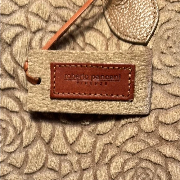 Roberto Pancani Embossed Leather Floral Tote - Picture 2 of 2